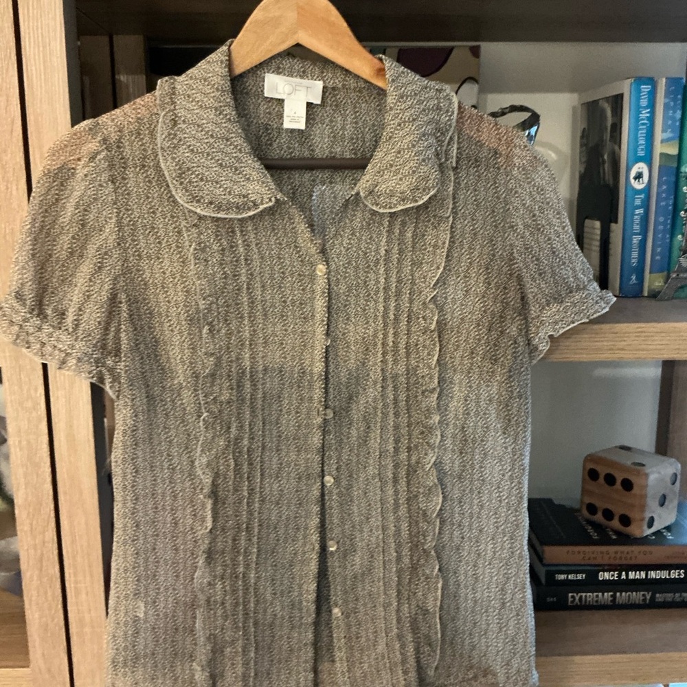 LOFT ruffle blouse